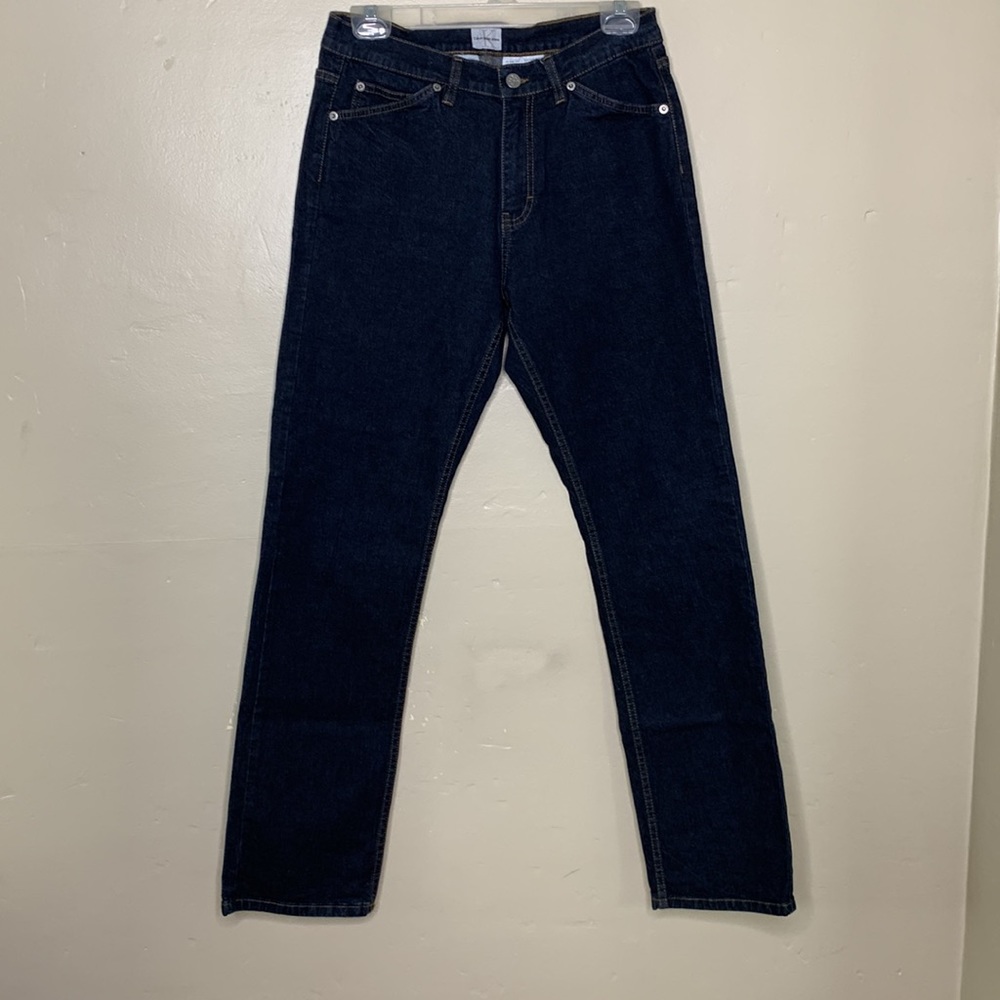 CALVIN KLEIN Dark Wash STRAIGHT LEG JEAN 5 Pocket Basic Denim ZDBL5100 Size 8